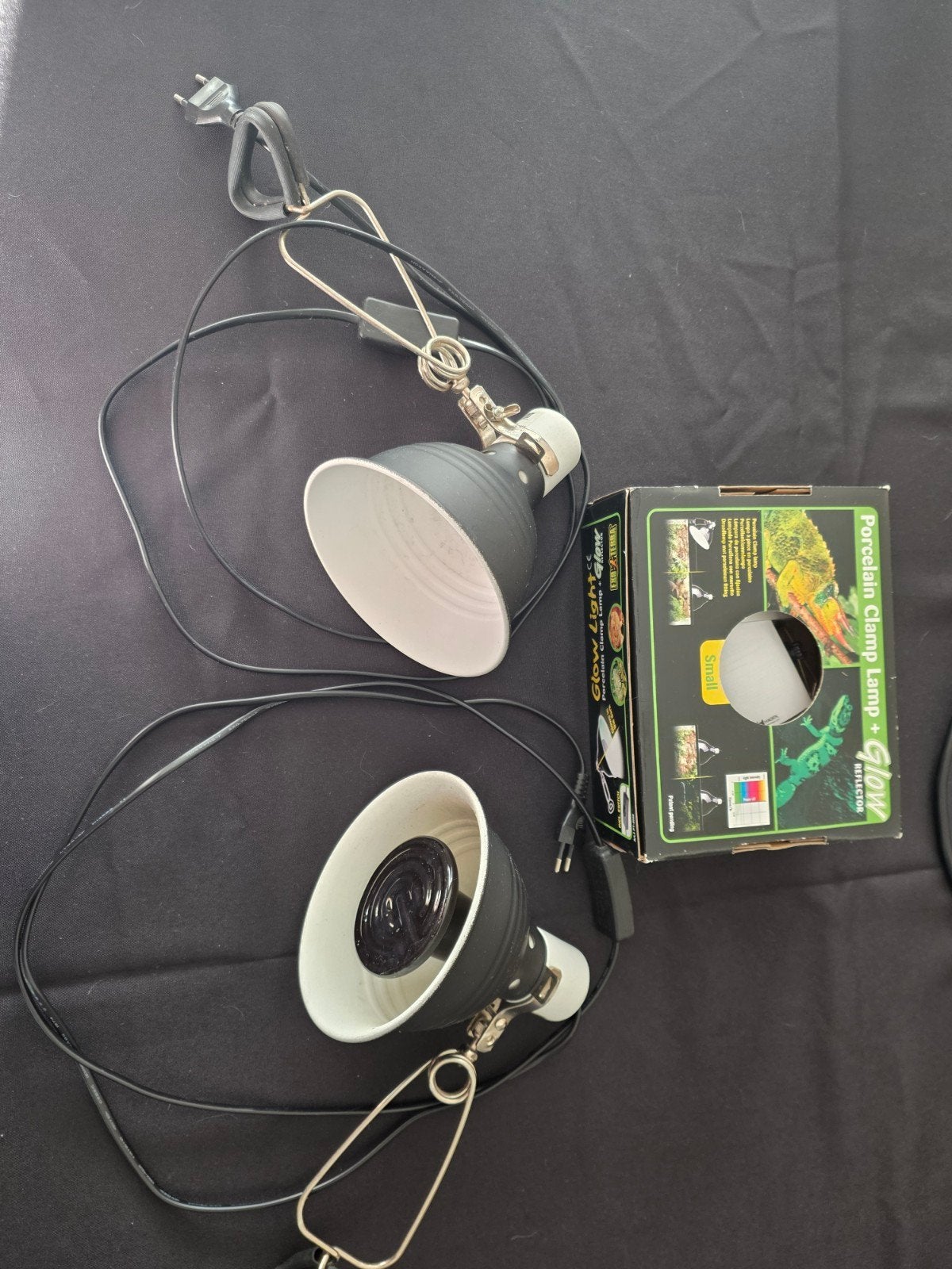 2 lampes reflecteurs+ Ampoules uv neuve et infrarouge, Animaux & Accessoires, Enlèvement