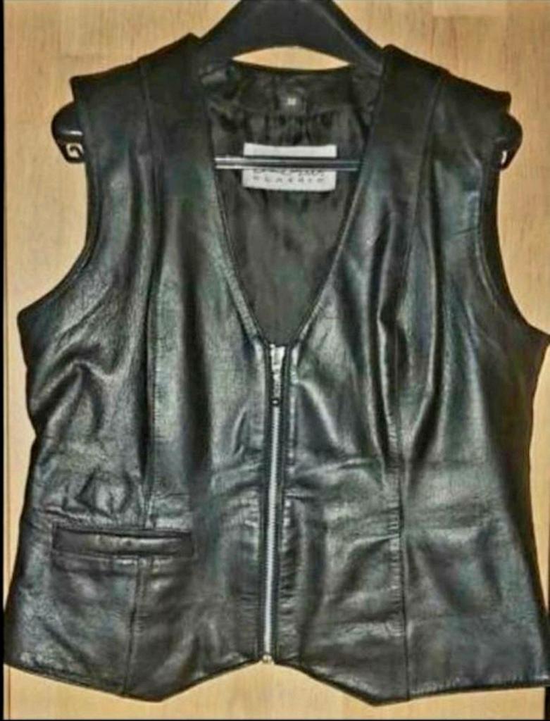 NIEUW MOTORVEST VAN EXTRA ZACHT LEER, Kleding | Dames, Bodywarmers, Maat 38/40 (M), Autre, Zwart, Nieuw