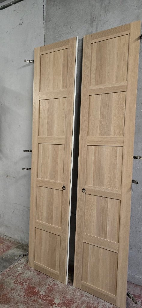 2 x Pax Bergsbo Deuren, Huis en Inrichting, Ophalen, Minder dan 50 cm, 200 cm of meer, Eik