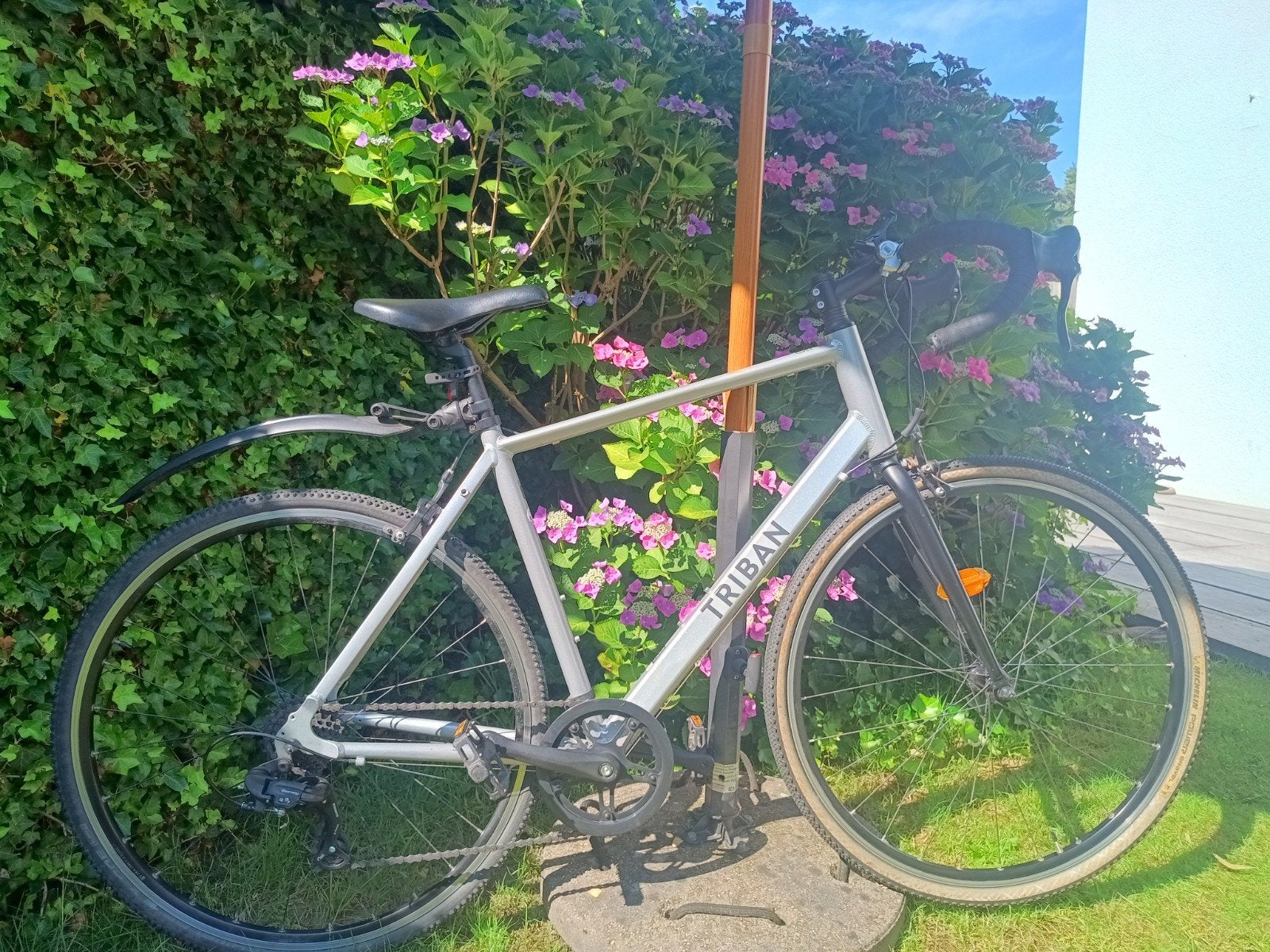 Gravelbike - koersfiets, Fietsen en Brommers, Minder dan 10 versnellingen, Velgrem, Zo goed als nieuw, 53 tot 57 cm