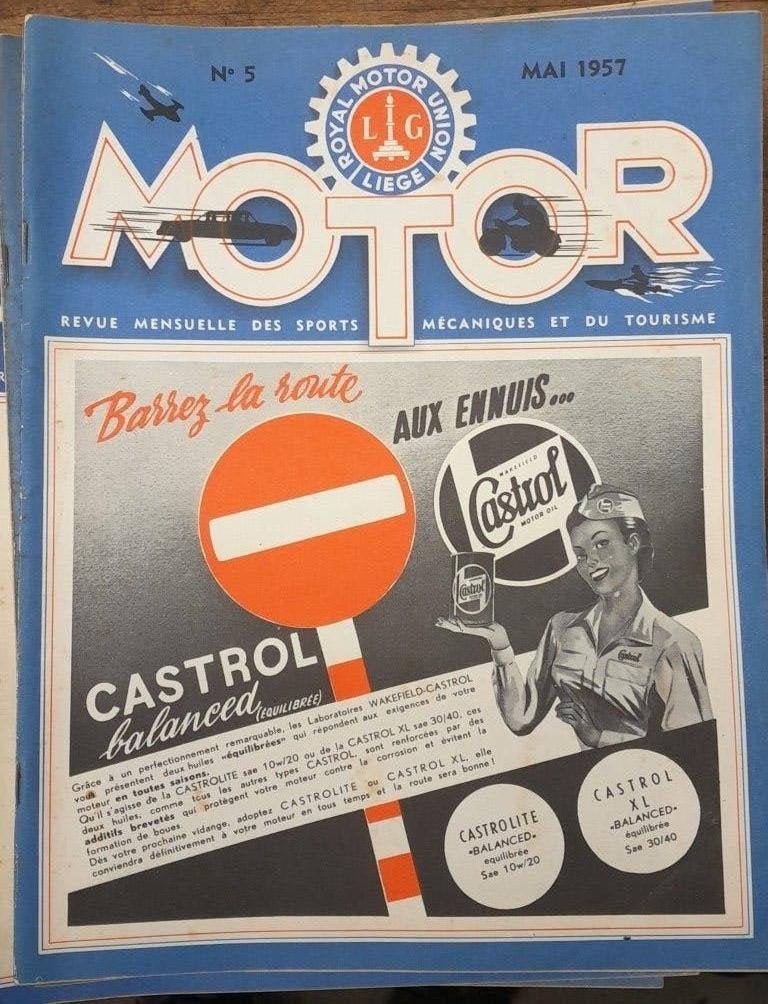 Anciens Magazines du Royal Motor Union Liège - 1953 à 1957, Livres, RMU*L, Général, Enlèvement, Utilisé