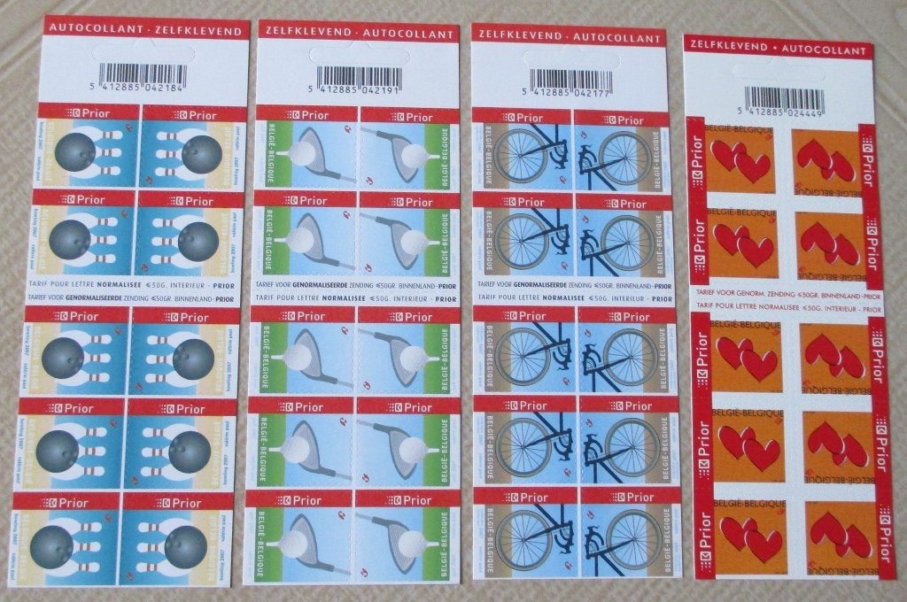 8 x 10 zelfklevende postzegels met blijvende geldigheid, Frankeerzegel, Ophalen of Verzenden, Zonder stempel, Postfris