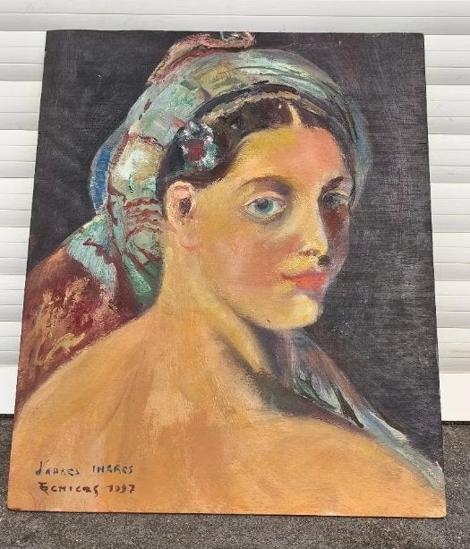 Huile sur panneau après ingres signe Tony reniers, Ophalen of Verzenden, Paneel