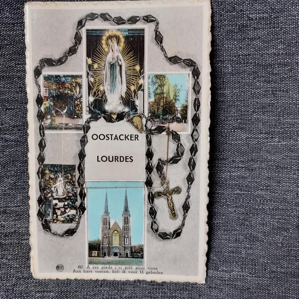 Oude postkaart van Oostakker met luik., Ophalen of Verzenden, Luik