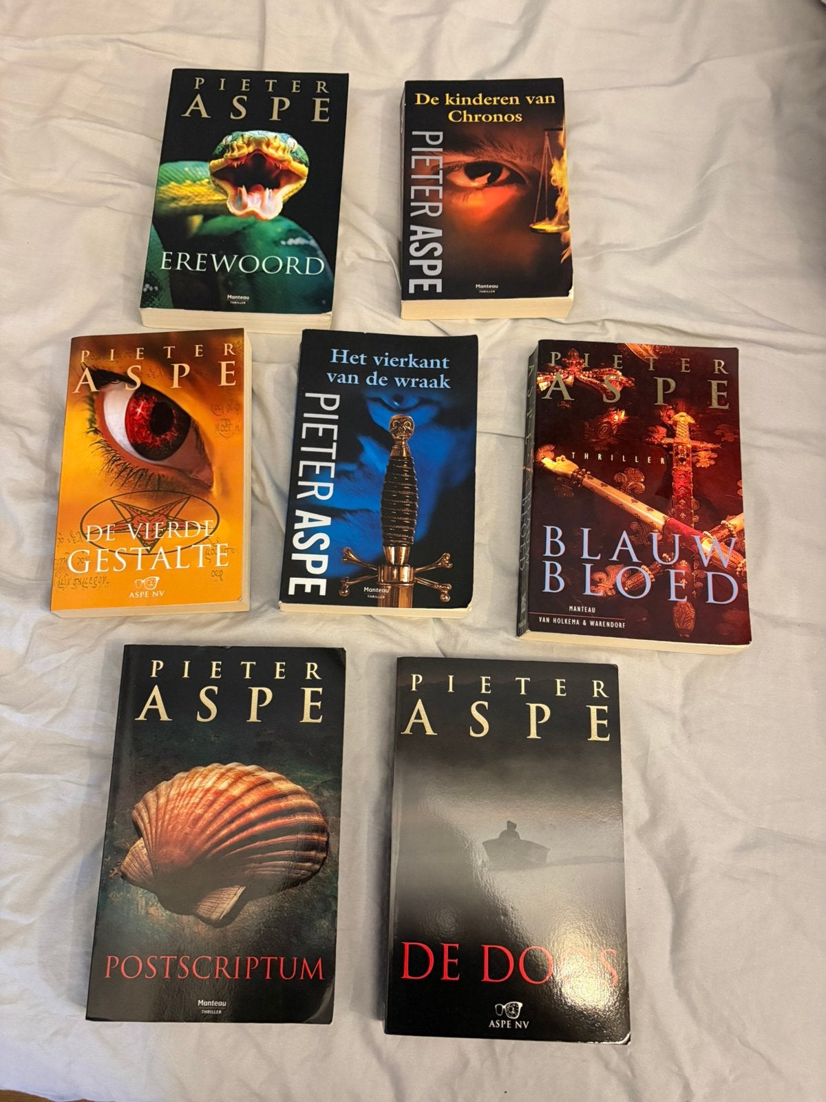 Pakket boeken Pieter Aspe ( 7 stuks ), Ophalen of Verzenden, Zo goed als nieuw