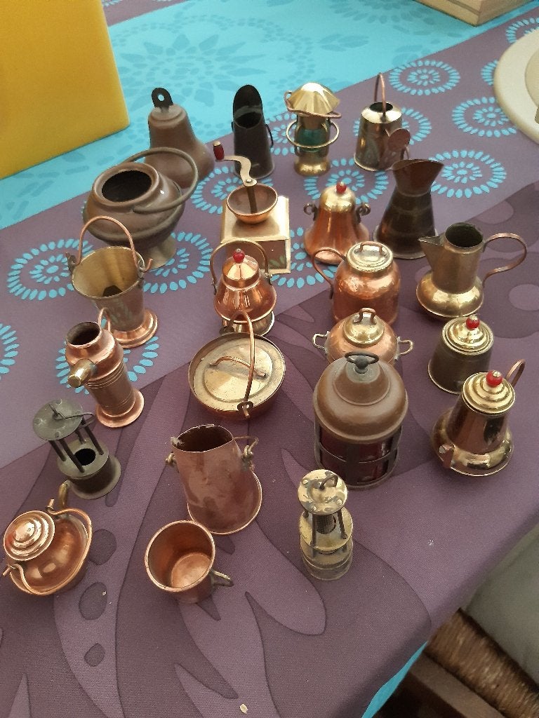 objets miniature en cuive et laiton, Enlèvement, Cuivre