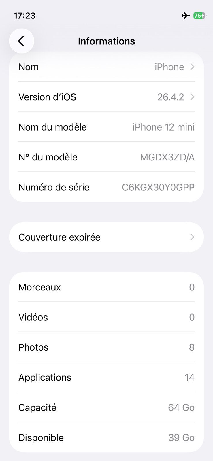Iphone 12 Mini, Enlèvement, Noir, IPhone 12 Mini