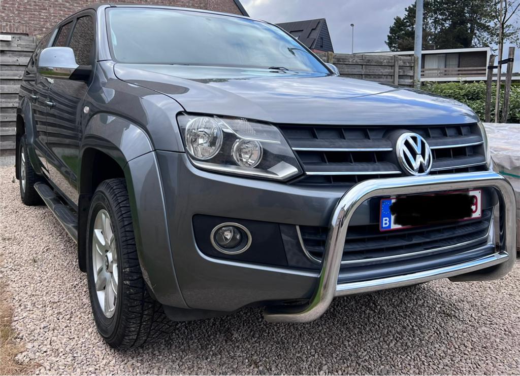 4x4 Volkswagen Amarok 2.0 TDI 4 motion, Auto's, Parkeersensor, Zwart, 4 cilinders, 206 g/km