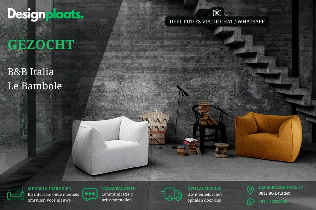 GEZOCHT: B&B Italia Le Bambole — Direct Inkoop, Ophalen of Verzenden, Stof, Bankstel Bank Zetels Sofa Hoekbank Design bank