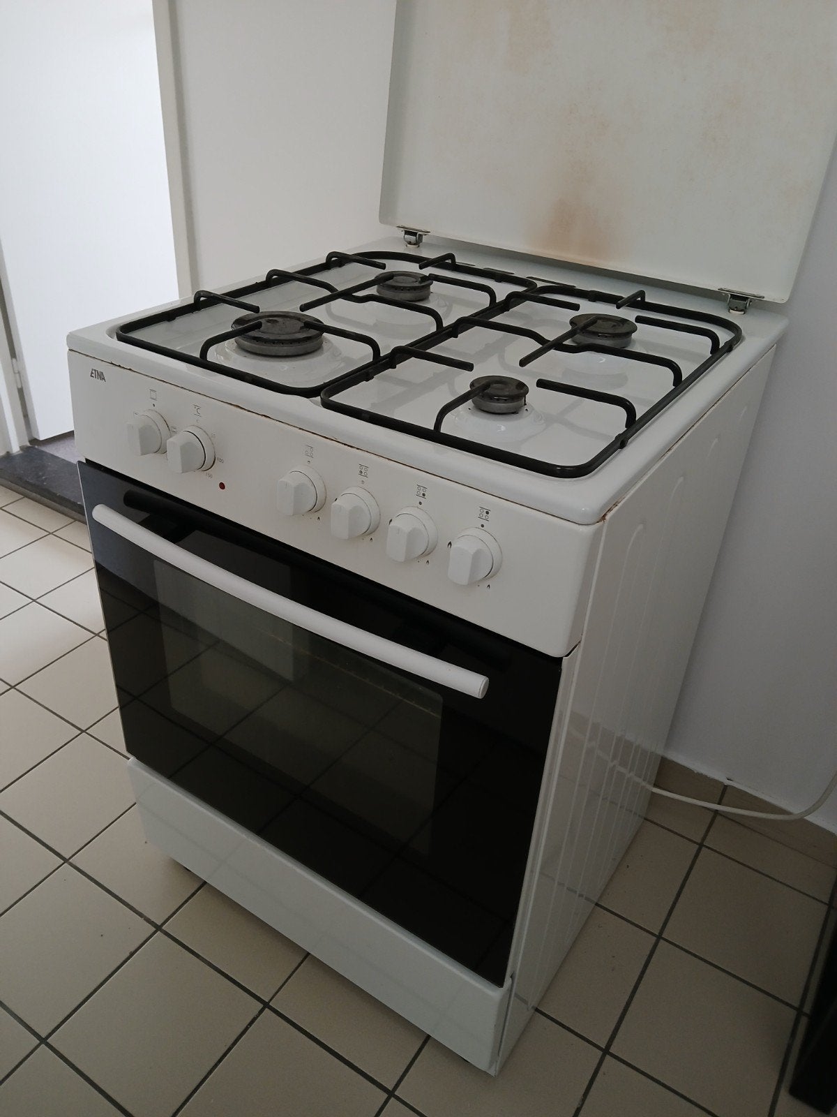 Gasfornuis met elektrische oven, Electroménager, Cuisinières, Gaz, 4 zones de cuisson, Enlèvement, Utilisé