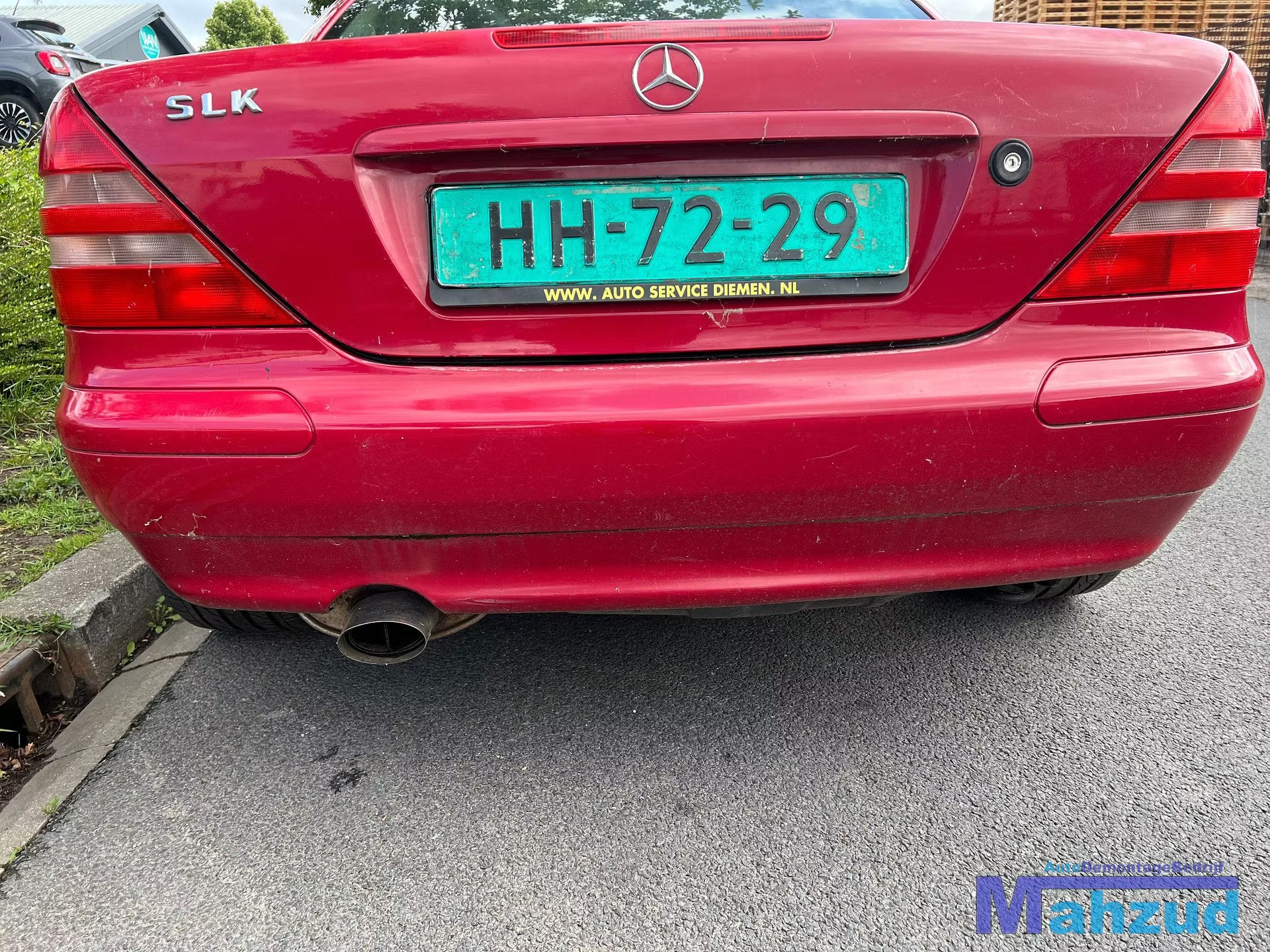 MERCEDES SLK R170 ROOD H582 achterbumper 1996-2004, Gebruikt, Mercedes-Benz AG, Mercedes-Benz, Mercedesstrasse 120
70372  Stuttgart, DE