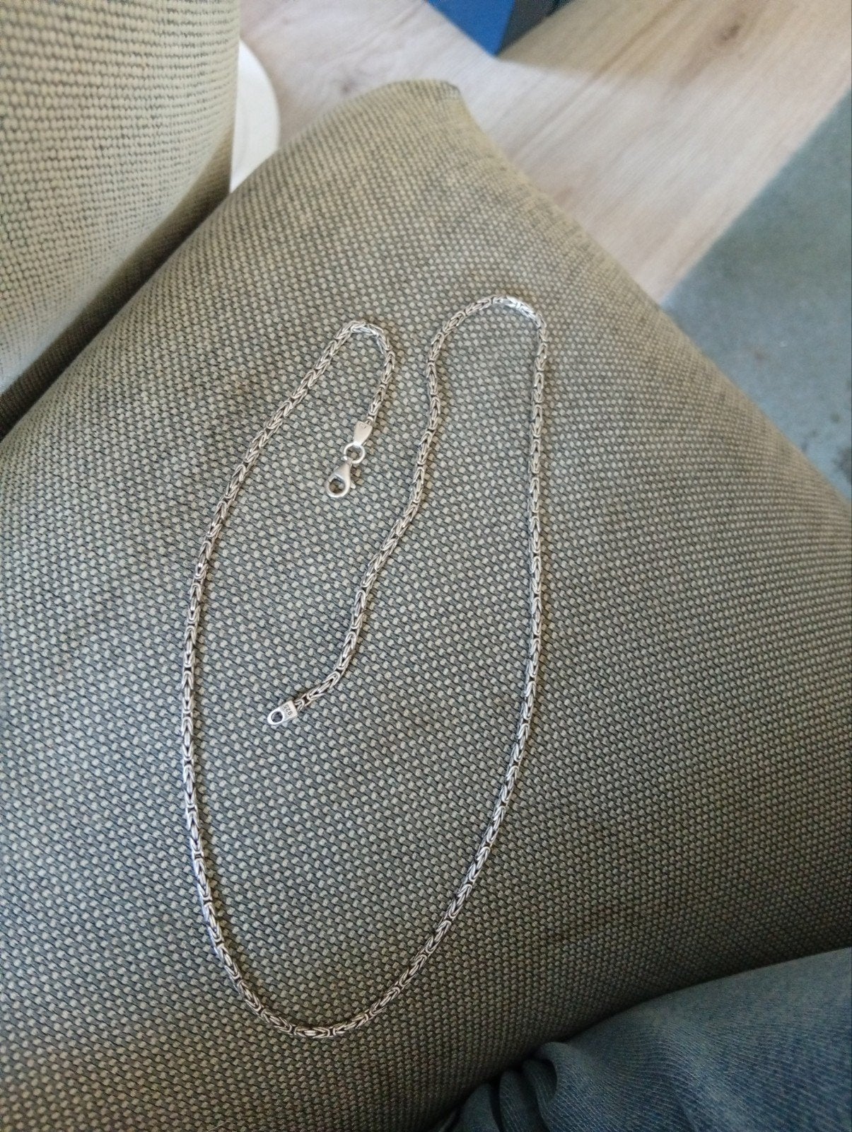 Zilveren konings ketting 64cm lang 4mm breed 925, Ophalen of Verzenden, Zo goed als nieuw, Zilver, Zilver