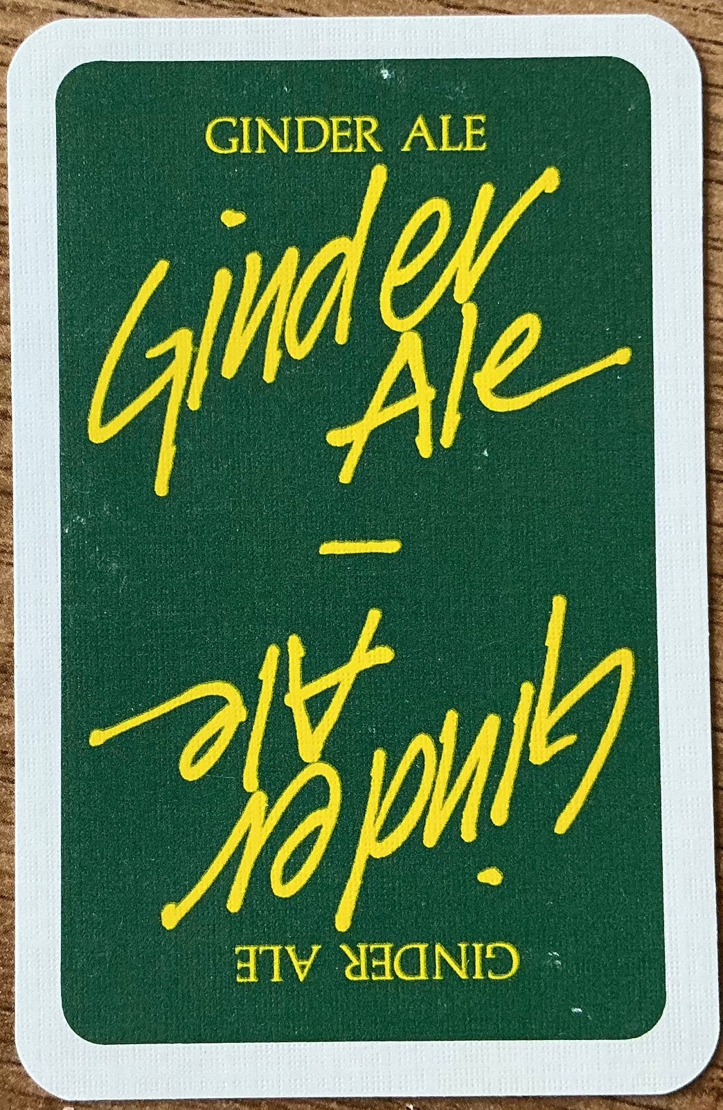 Carte à jouer GINDER ALE, Enlèvement ou Envoi, Comme neuf, Carte(s) à jouer