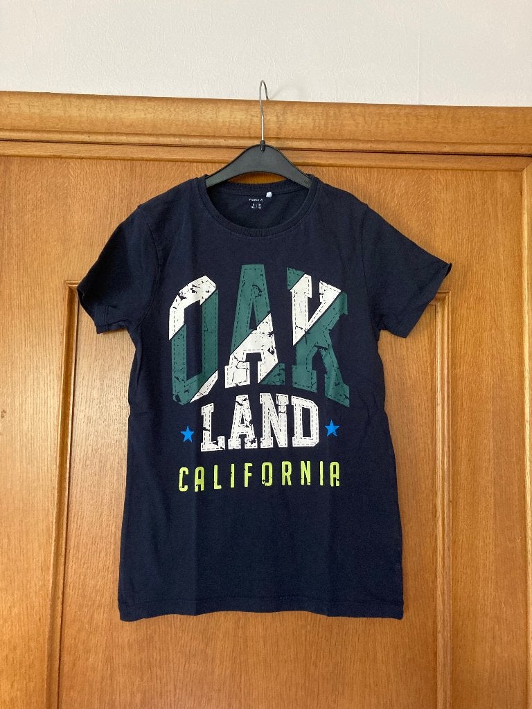 Donkerblauw t-shirt, Name it, 146-152, Kinderen en Baby's, Kinderkleding | Maat 146, NAME IT., Ophalen of Verzenden, Zo goed als nieuw