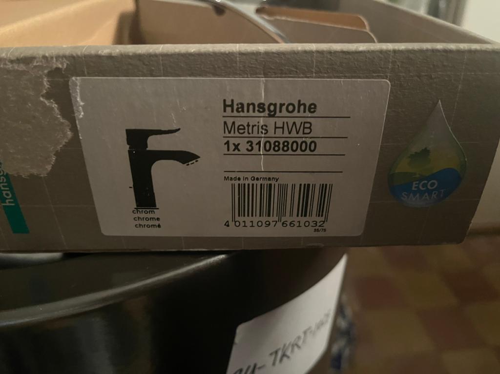 Hansgrohe Metris Wastafelkraan Chroom met waste, Ophalen, Nieuw, Chroom