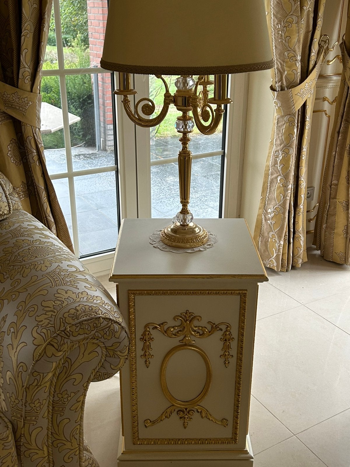 Lamp met bijhorende kast, Goud, Ophalen, Gebruikt, Klassiek