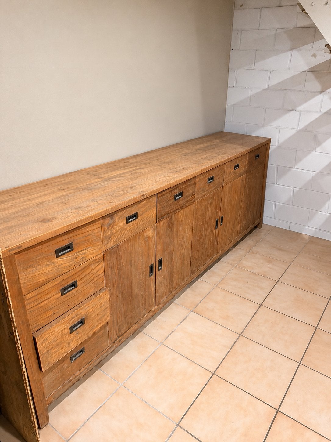 Dressoir in Teak, Huis en Inrichting, Ophalen, Gebruikt, Met lade(s), Teakhout