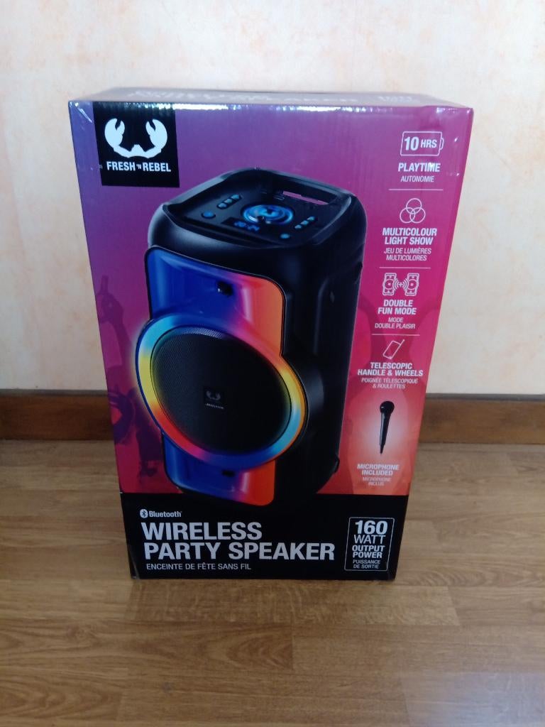 Fresh 'n Rebel partybox, Audio, Tv en Foto, Ophalen, Nieuw, 120 watt of meer