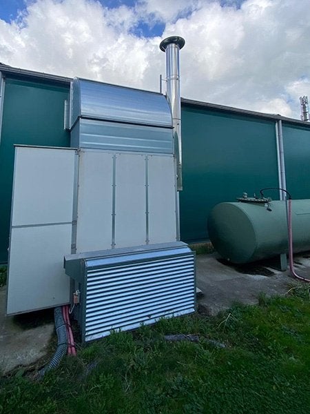 Luchtverwarming tennis- / padelhal, Doe-het-zelf en Bouw, Verwarming en Radiatoren, Ophalen, Gebruikt, Overige typen, 150 cm of meer