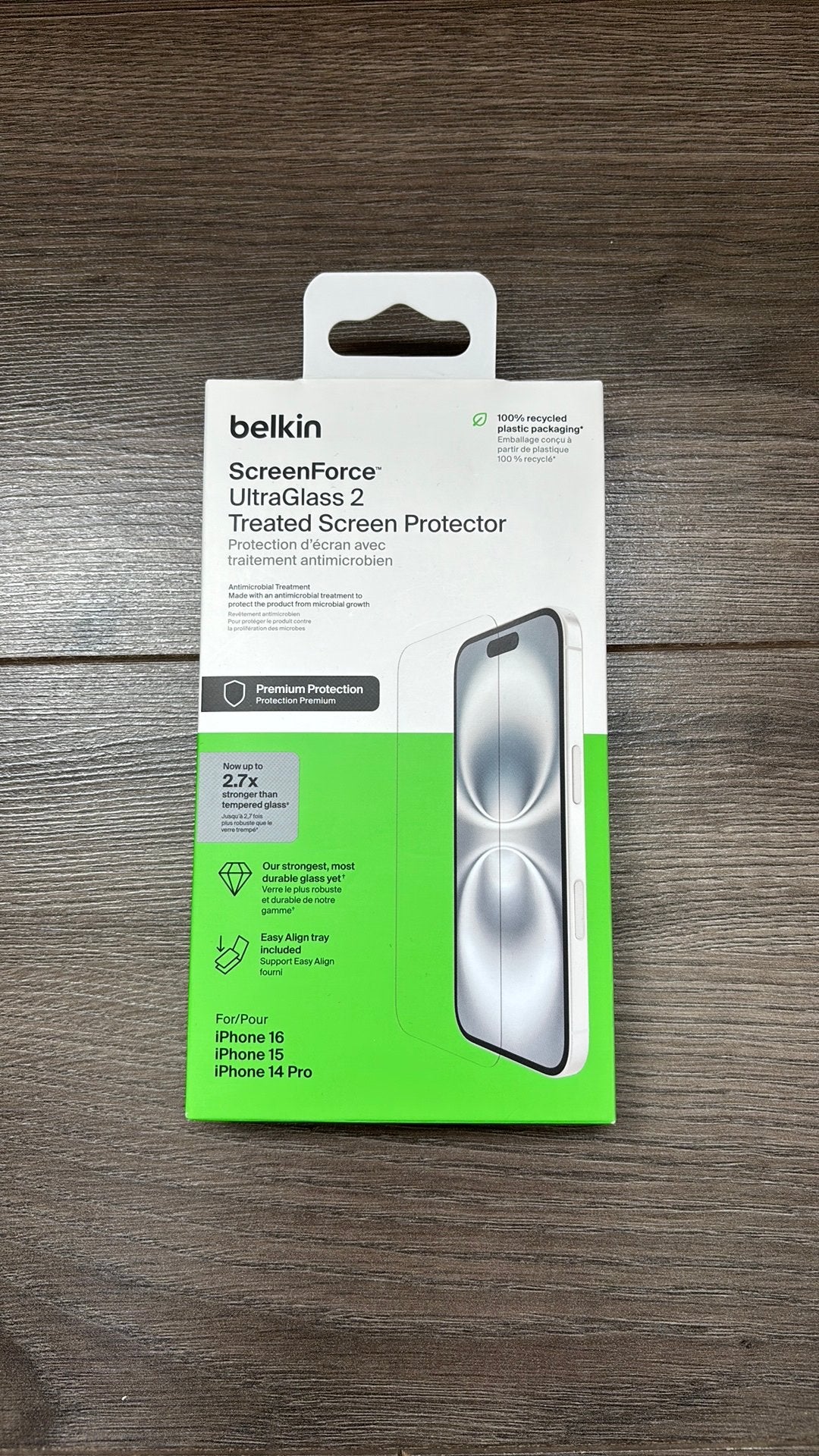 Belkin screenforce - UltraGlass 2, IPhone 14 Pro, Nieuw, Transparant, Ophalen of Verzenden