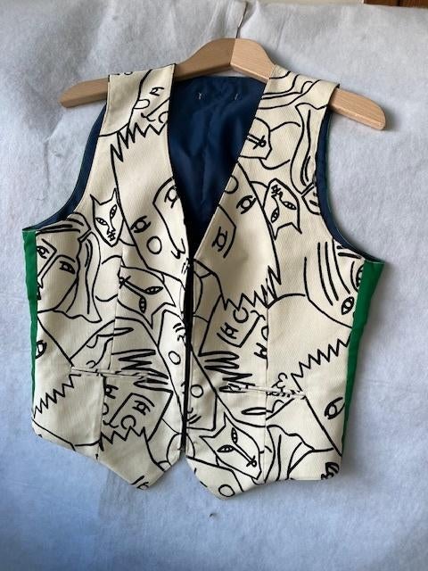 Designer Gilet met stof :Jean-Charles de Castelbajac 48/50, Enlèvement, Neuf, sans ticket, Hommes, Autres types