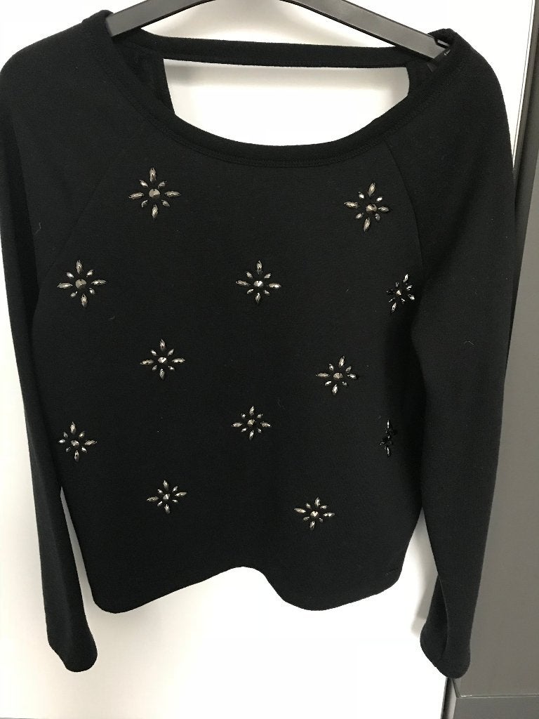 Zwarte sweater van ONLY met zilver accenten maat XS, Only, Zwart, Ophalen of Verzenden, Zo goed als nieuw