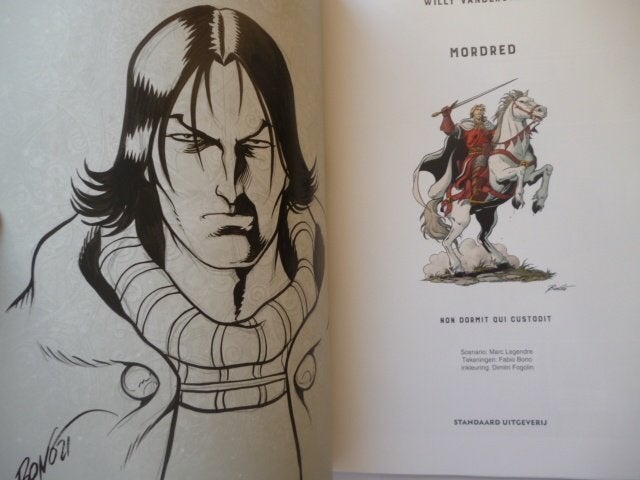 De Rode Ridder - 267 Mordred - gesigneerd met tekening Fabio, Eén stripboek, Ophalen of Verzenden, Zo goed als nieuw, Studio Vandersteen