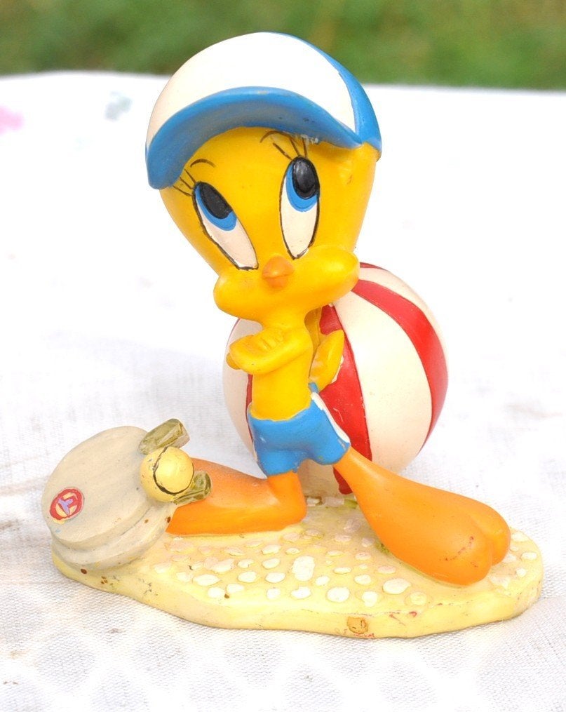 figurine en resine titi a la plage warner bros 2001, Enlèvement ou Envoi, Utilisé, Autres types