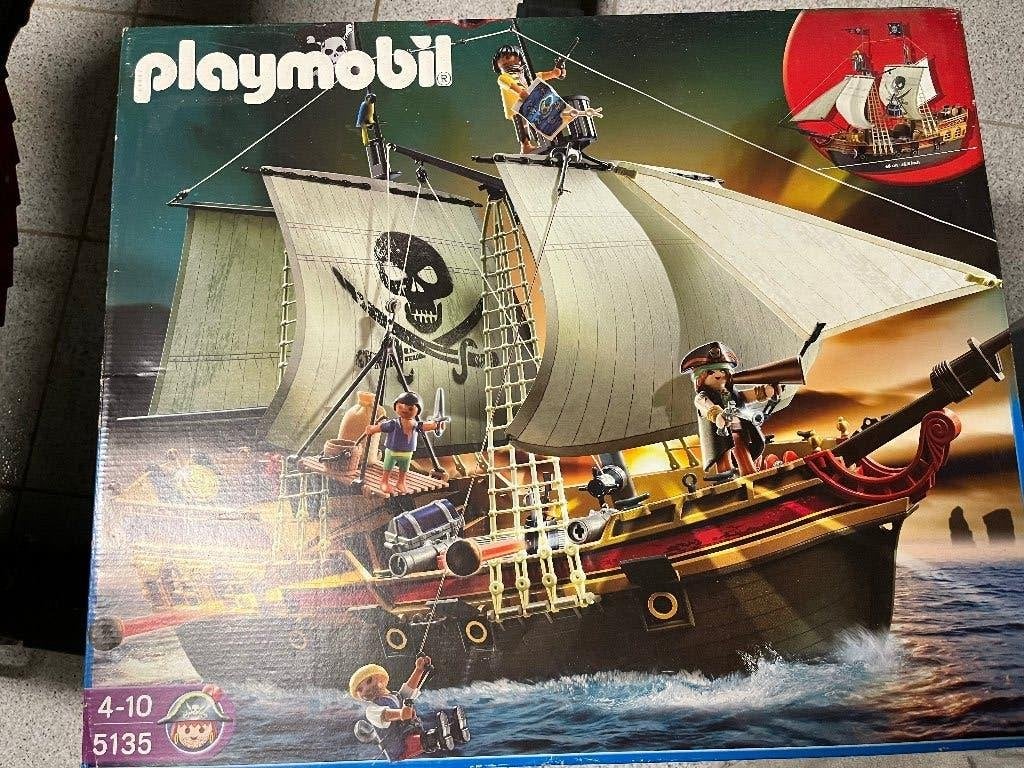 Playmobil piratenschip 5135, Kinderen en Baby's, Pirates, Complete set, Ophalen of Verzenden, Zo goed als nieuw