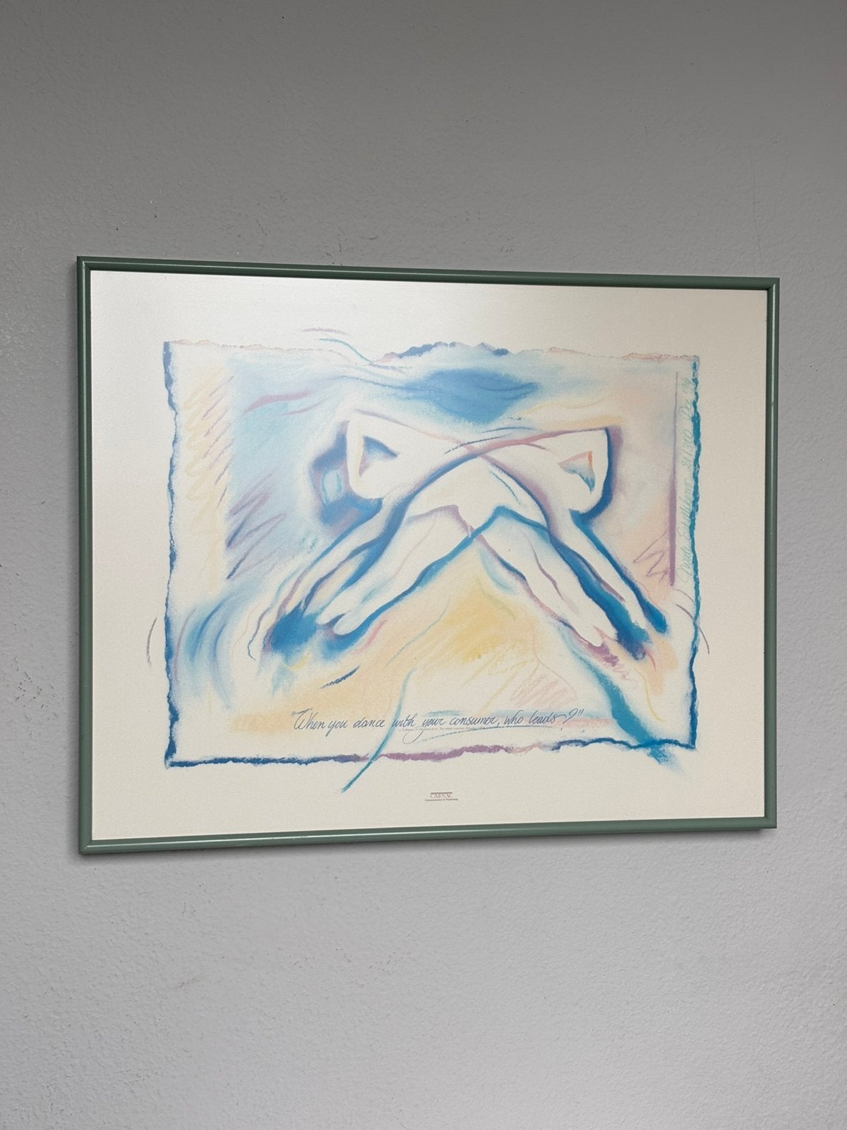 Affiche d'art encadrée « Quand tu danses... » (51x41 cm), Antiquités & Art, Enlèvement ou Envoi