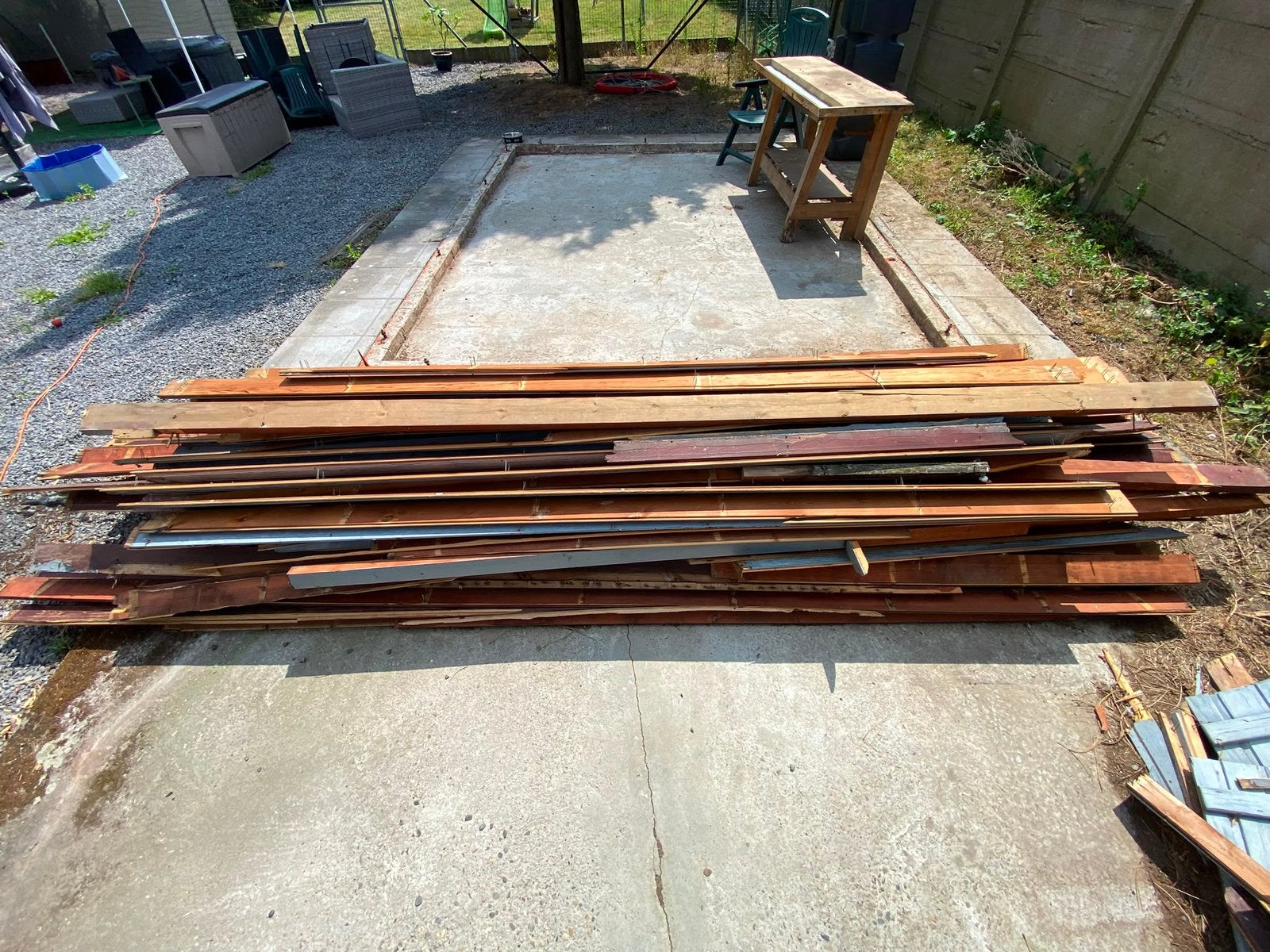 Degelijke houten werkbank, Ophalen, Gebruikt