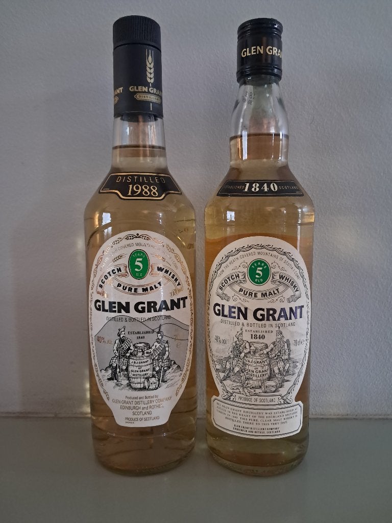 Glen Grant 5yo (2x) – Lot in topstaat – Italiaanse import, Verzamelen, Overige gebieden, Overige typen, Nieuw, Ophalen of Verzenden