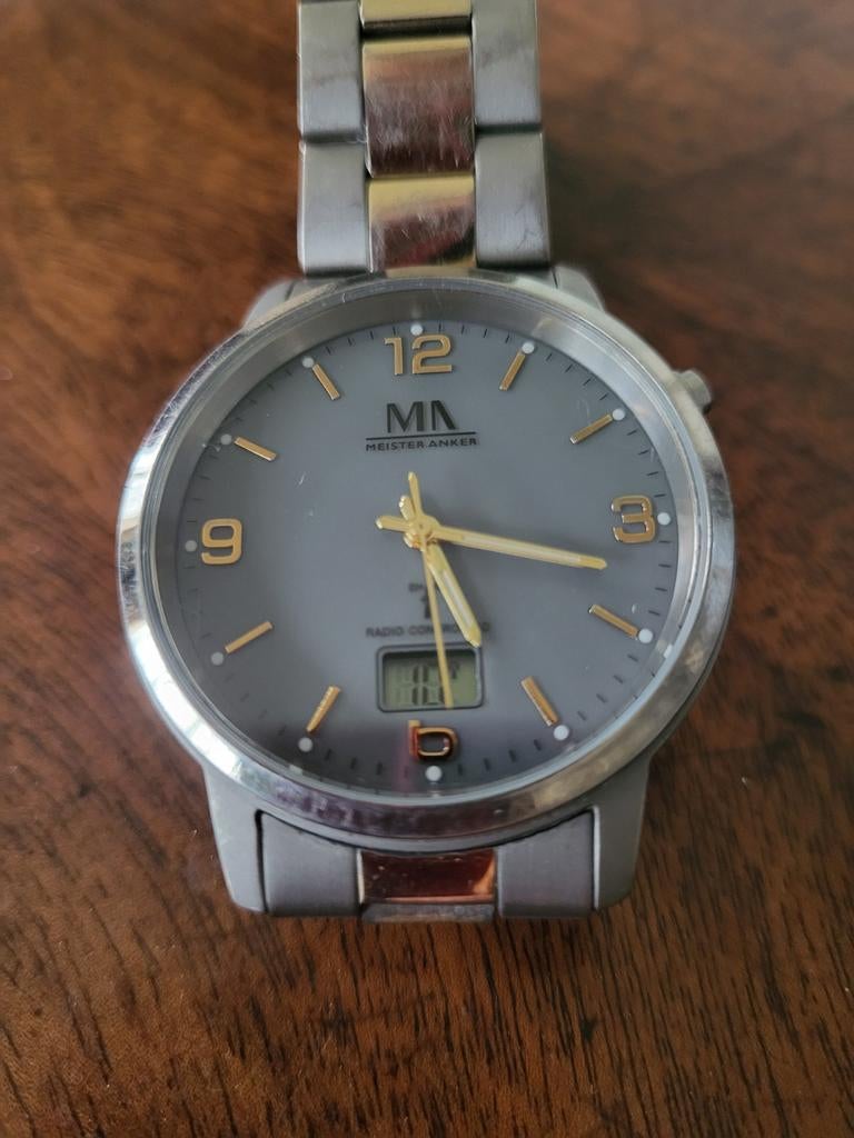 Meister Anker radio gestuurd uurwerk, Ophalen of Verzenden, Zilver