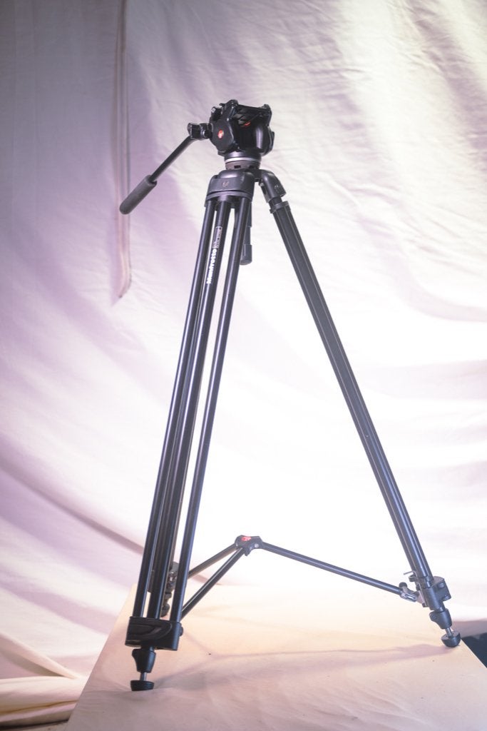 STATIEF MANFROTTO PRO HEAD 701hdv LEGS 547B, Audio, Tv en Foto, Fotografie | Statieven en Balhoofden, Ophalen of Verzenden, Gebruikt