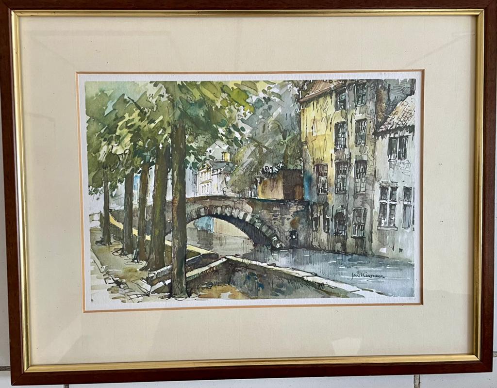 Bruges - magnifiquement encadré, Enlèvement ou Envoi, Utilisé, Gravure