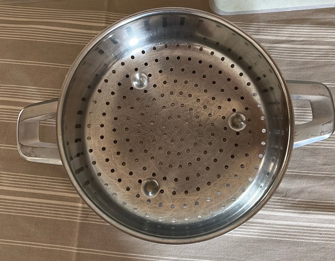 vergiet ( 24 cm), Met handvatten, Ophalen, Gebruikt