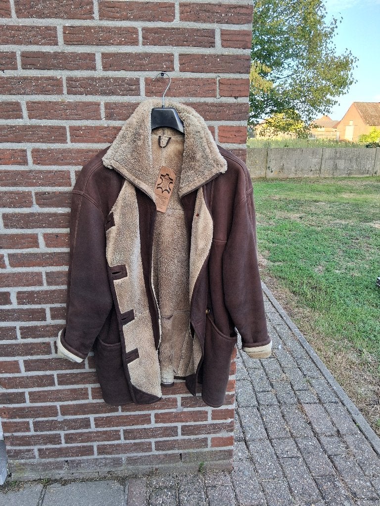 Heren leer winter jas Mt46, Bruin, Zo goed als nieuw, Maat 46 (S) of kleiner, Your Sixth Sense