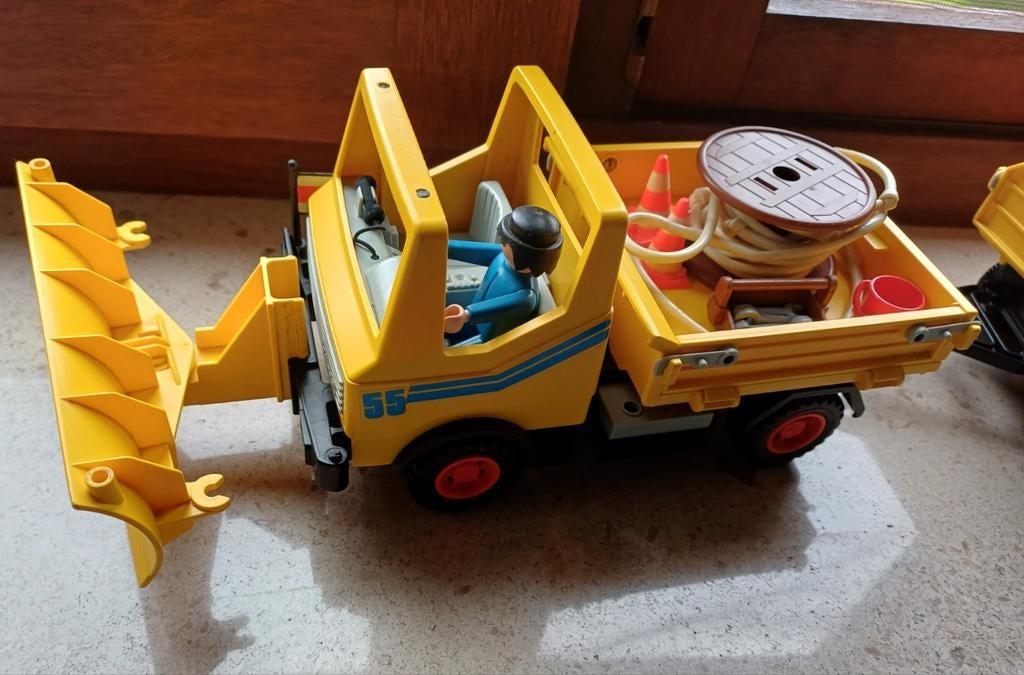 Camion de chantier Playmobil avec remorque et équipement, Enlèvement