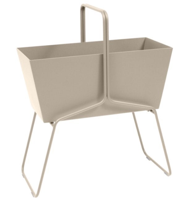 Fermob  plantenbak hoog latte Beige, Ophalen, Nieuw, Metaal, Balkon