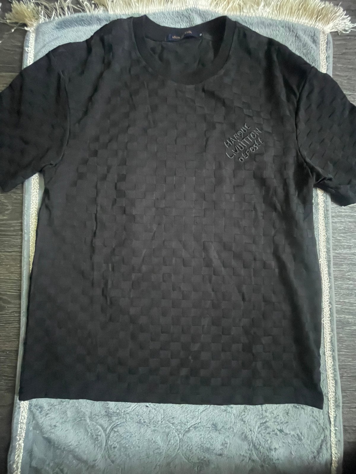 Louis Vuitton zwarte set - T-shirt+korte broek maat M, Ophalen of Verzenden, Zo goed als nieuw, Maat 48/50 (M), Zwart