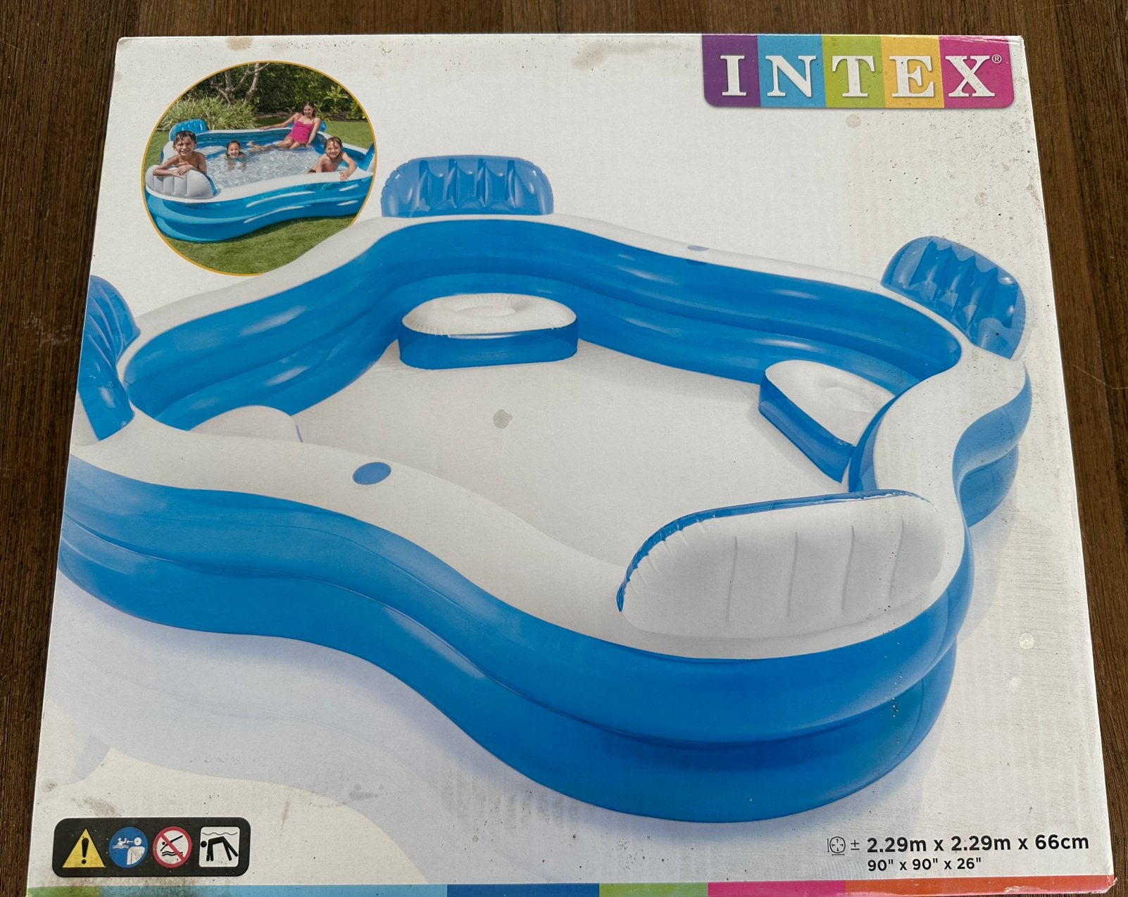 Opblaaszwembad Intex nieuw in de doos, Tuin en Terras, Zwembaden, Opblaaszwembad, Vierkant, Nieuw, Ophalen of Verzenden