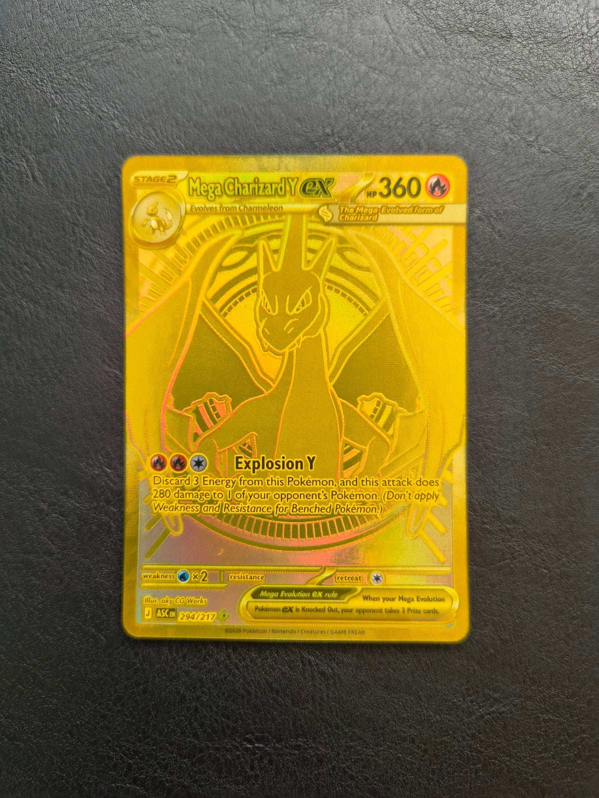 Mega Charizard Y EX ASC 294/217, Enlèvement ou Envoi, Comme neuf, Cartes en vrac, Foil