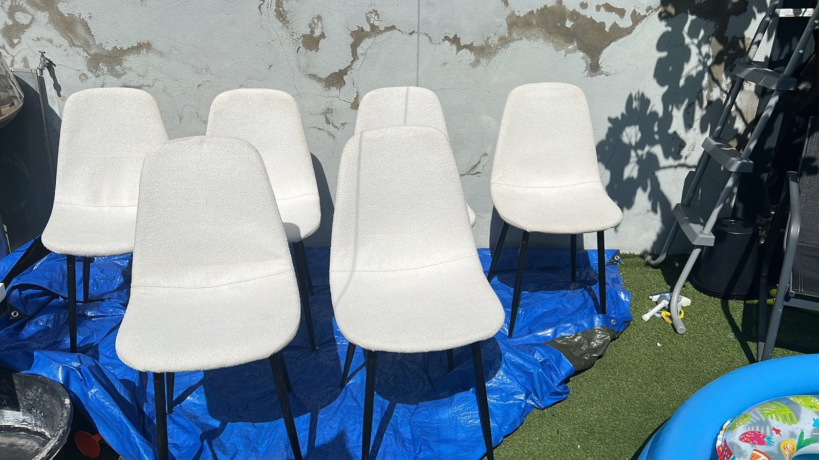 Witte eetstoelen, Huis en Inrichting, Ophalen, Wit, Zo goed als nieuw, Trendy