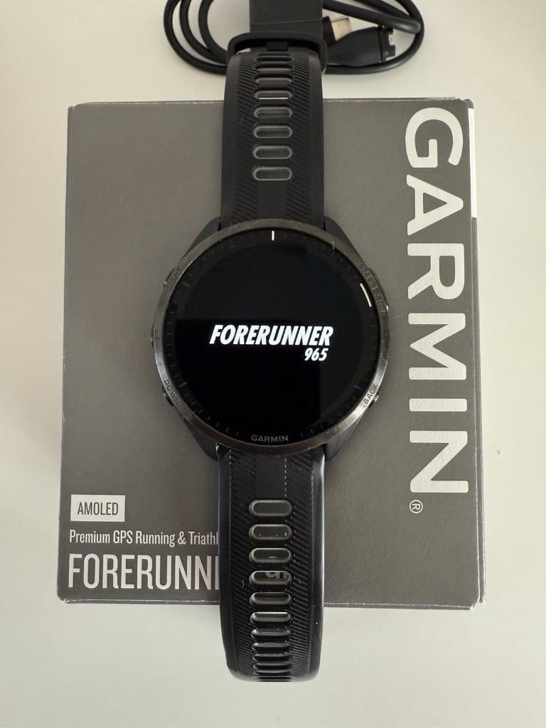 Montre de course GPS Garmin Forerunner 965 avec écran AMOLED, Enlèvement ou Envoi, GPS, Comme neuf