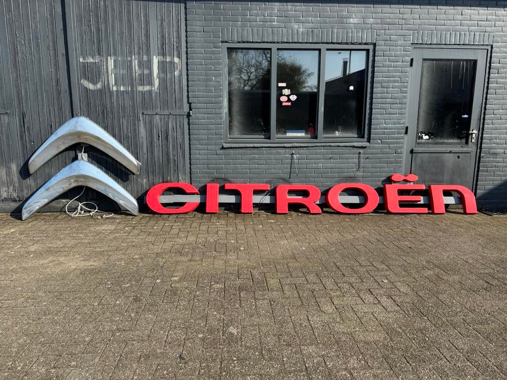 CITROEN oude reclame lichtbak, Ophalen, Gebruikt, Lichtbak of (neon) lamp