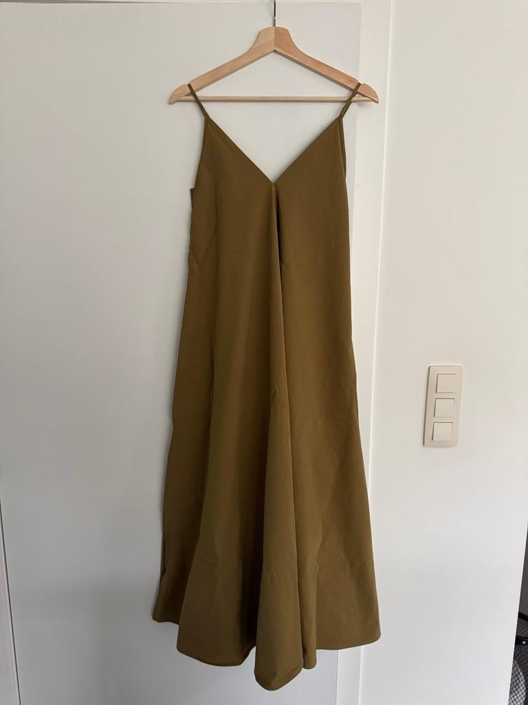 Strappy Midi Dress jurk olijfgroen ZARA maat M, Taille 38/40 (M), Enlèvement ou Envoi, Zara, Comme neuf