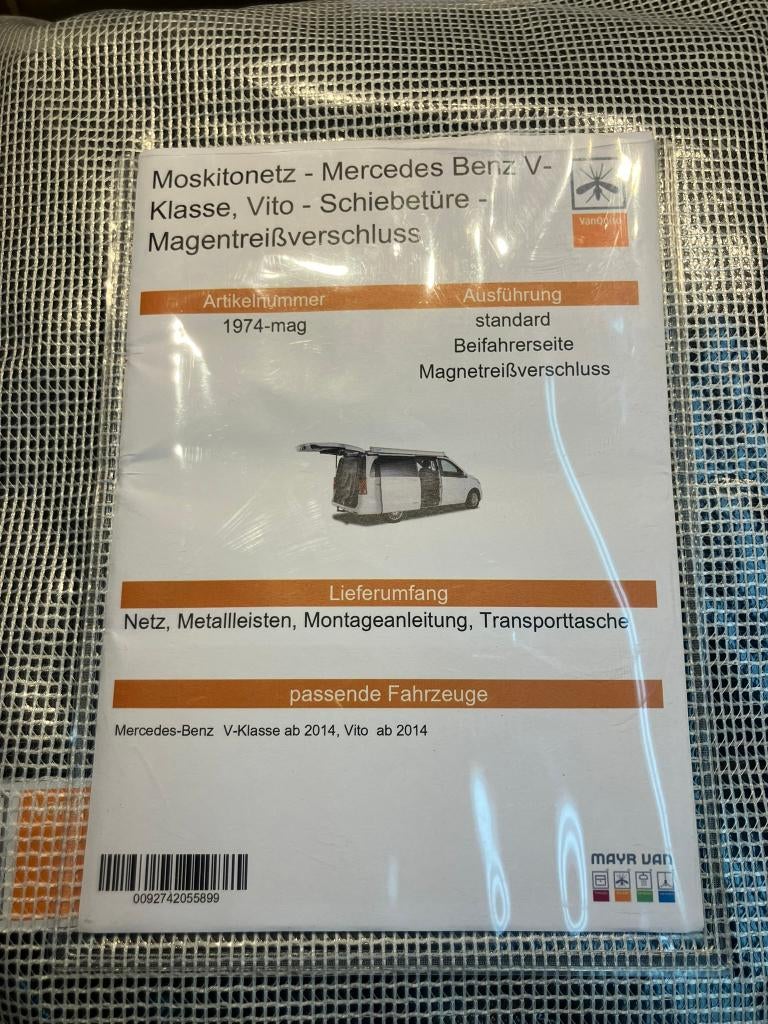 Muggengaas VanQuito Mercedes V & Vito, Caravanes & Camping, Enlèvement, Comme neuf