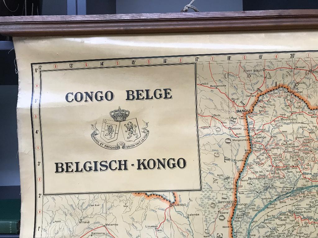 Carte géographique scolaire Congo Belge, Enlèvement