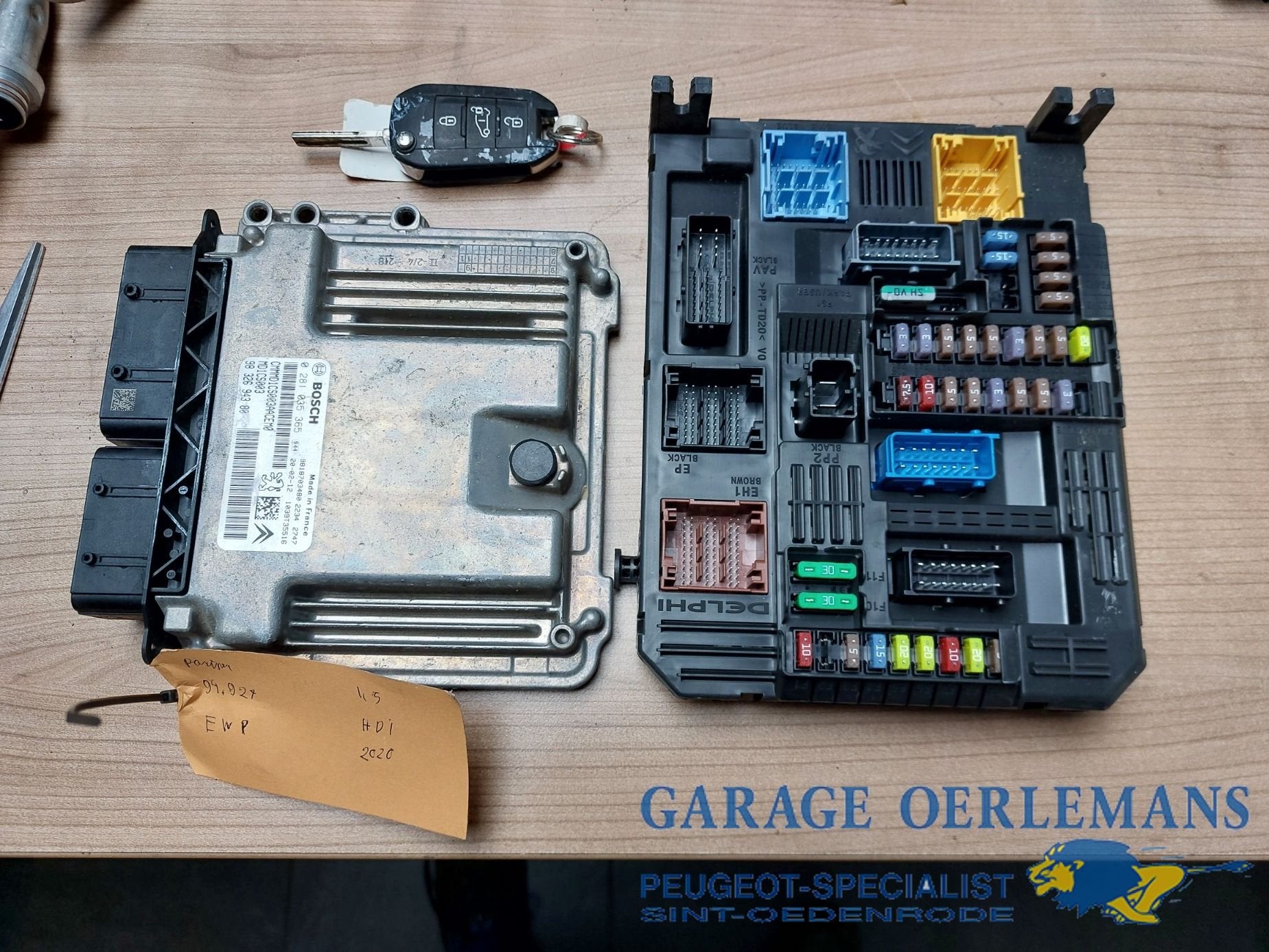 ecu set peugeot partner 1.5 hdi, 9818703480, -, Utilisé, -, ARN reconnu