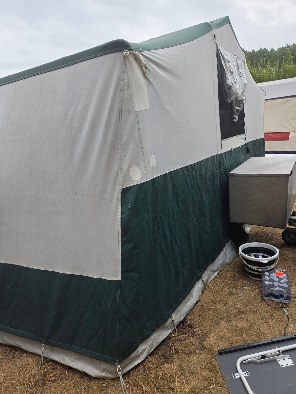 vouwwagen, Caravans en Kamperen, Vouwwagens, Ophalen, Grijs, Tot en met 4, Aanwezig